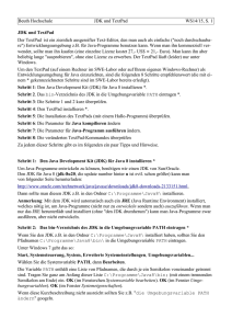 Beuth Hochschule JDK und TextPad WS14/15, S. 1 JDK und