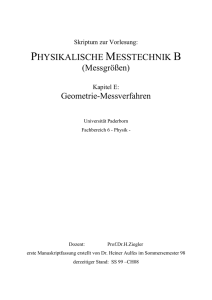 Vorlesung Physikalische Meßtechnik B (SS 98)
