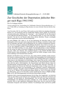 Zur Geschichte der Deportation jüdischer Bür