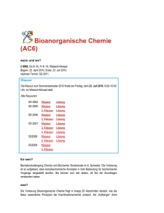 Bioanorganische Chemie