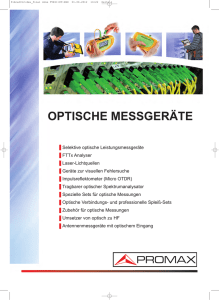 optische Messgeräte - Promax Deutschland
