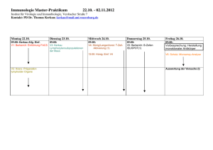 Immunologie Master-Praktikum 22.10. - 02.11.2012