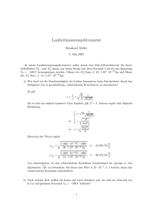 Laufzeitmassenspektrometer