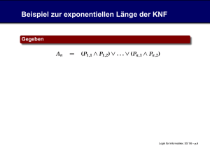 Beispiel zur exponentiellen Länge der KNF