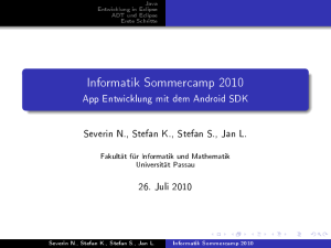 Informatik Sommercamp 2010 - Sosy-Lab