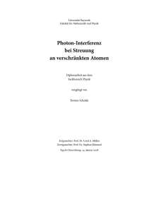 Photon-Interferenz bei Streuung an verschränkten Atomen