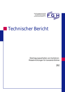 Technischer Bericht - Forschungsgemeinschaft für Elektrische