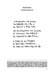 Rudolf Steiner OSTERSPRUCH 3w Vftt*.Me*v{«i** wlM vJ fe,nKe*i