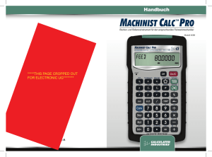 Handbuch - Calculators