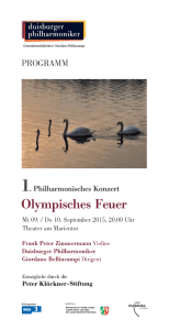 Programmheft - Duisburger Philharmoniker