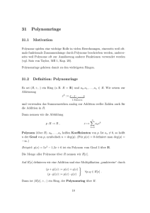 31 Polynomringe