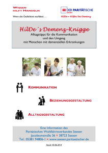 HilDes Demenz-Knigge - Paritätisches Jugendwerk