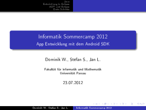 Informatik Sommercamp 2012 - Sosy-Lab