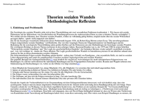 Methodologie sozialen Wandels