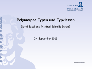 Polymorphe Typen und Typklassen [.5ex]