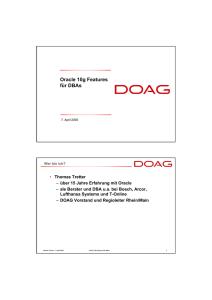 Oracle 10g Features für DBAs