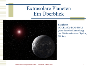 Extrasolare Planeten - Mirko Hans