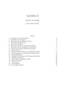 ALGEBRA II