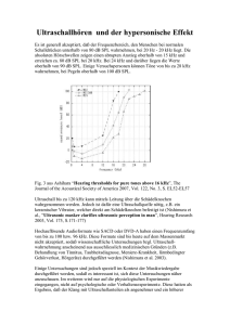 "Ultraschallhören und der hypersonische Effekt"