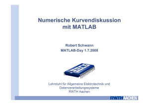 Numerische Kurvendiskussion mit MATLAB - RWTH