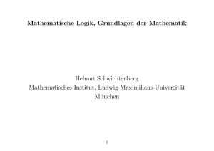 Mathematische Logik, Grundlagen der Mathematik Helmut