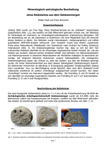 Mineralogisch-petrologische Bearbeitung eines - via