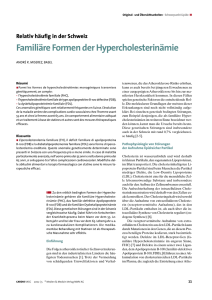 Familiäre Formen der Hypercholesterinämie