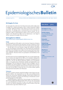Epidemiologisches Bulletin des Robert Koch-Instituts Ausgabe