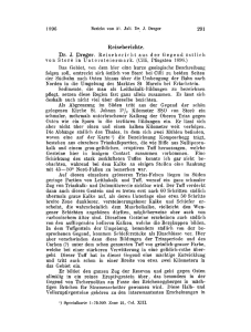 1896 291 Reiseberichte. Dr. J. Dreger. Reisebericht aus der