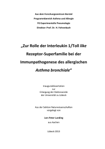 „Zur Rolle der Interleukin 1/Toll like Rezeptor