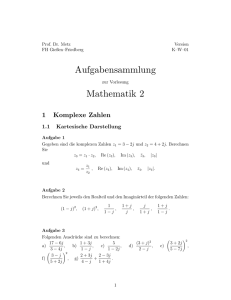 Aufgabensammlung Mathematik 2 - Benutzer-Homepage