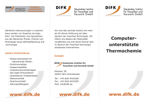 Thermochemische Berechnungen - DIFK Deutsches Institut für