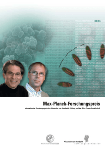 Max-Planck-Forschungspreis - Alexander von Humboldt