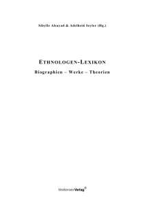 Ethnologen-Lexikon: Biographien – Werke – Theorien