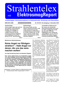 Keine Angst vor Röntgenstrahlen?