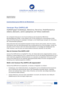Versican Plus DHppi+L4R, canine distemper, canine adenovirus