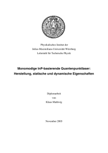 Monomodige InP-basierende Quantenpunktlaser