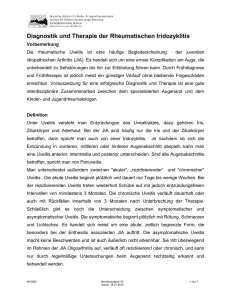 Diagnostik und Therapie der Rheumatischen Iridozyklitis