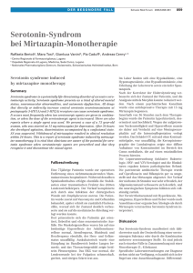 Serotonin-Syndrom durch Mirtazapin-Monotherapie