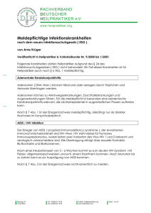 Meldepflichtige Infektionskrankheiten