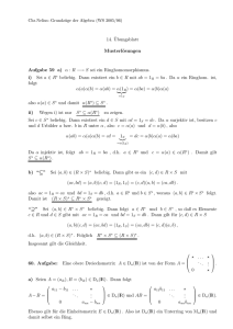 14. ¨Ubungsblatt Musterlösungen Aufgabe 59 a) α : R −→ S sei ein