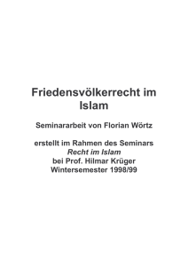 Friedensvölkerrecht im Islam