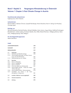 Vergangene Klimaänderung in Österreich