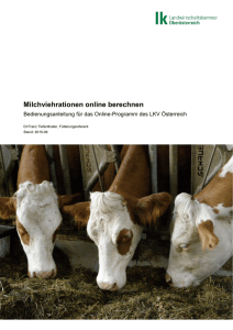 Milchviehrationen online berechnen