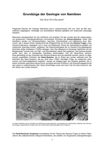 Grundzüge der Geologie von Namibien