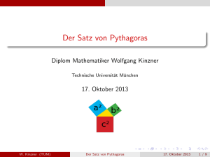 Der Satz von Pythagoras - MA@TUM