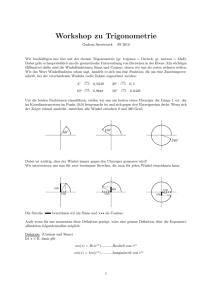 Workshop zu Trigonometrie