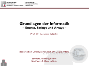 Grundlagen der Informatik – Strings und Arrays