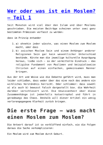 Wer oder was ist ein Moslem?