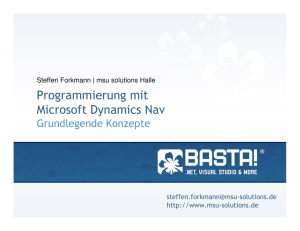 Programmierung mit Microsoft Dynamics Nav